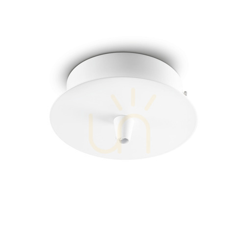 Check Ceiling Rose Ideallux Rosone 122823 White Metal 10 cm 1 Light