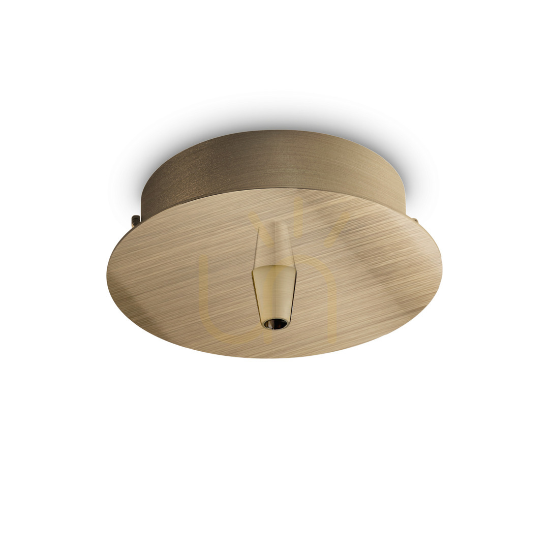 Ceiling Rose Ideallux Rosone Standard 1 Light Brass Metal 10 cm 249261