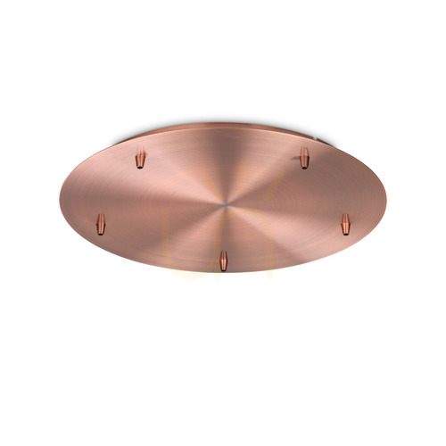 Check Ceiling Rose Ideallux Rosone Standard 5-Light Copper Metal 46 cm 285672