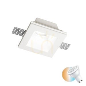 Recessed Luminaire Ideallux Samba FI Square D70 White Gypsum GU10 139029 small 0