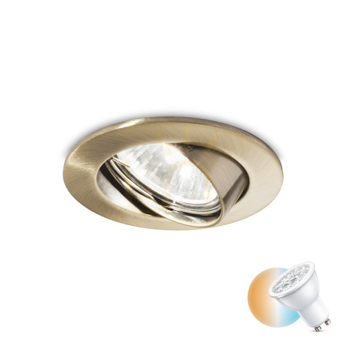Check Recessed luminaire Ideallux SWING 083186 champagne GU10 metal 8.2 cm