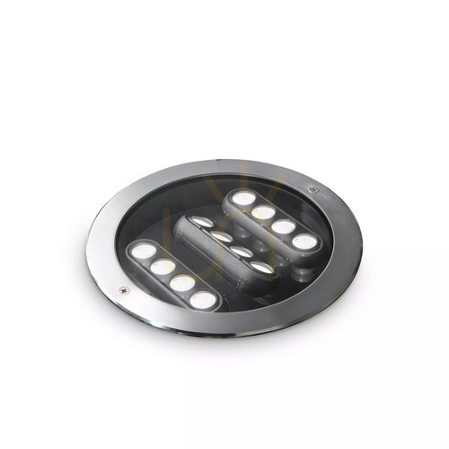 Check Recessed Luminaire Ideallux Taurus 277035 Round Black 20W Outdoor 25.5 cm