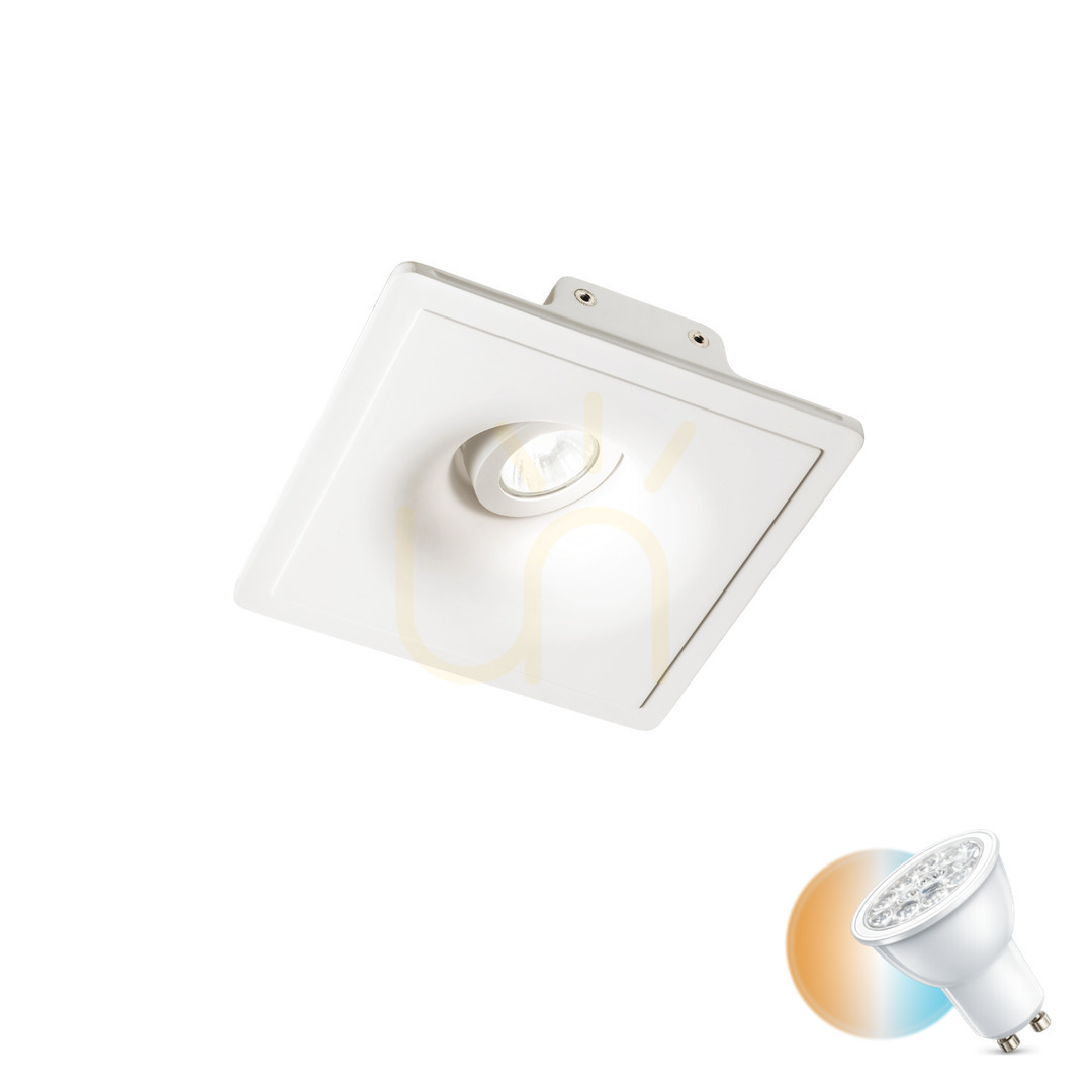 Einbauleuchte Ideallux Zephyr FI D20 Weiß Gips GU10 155722