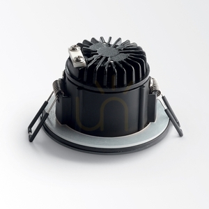 Recessed luminaire Ideallux ROOM-65 black round 7.5W 252032 small 3