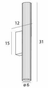 Wall Light Max Light Fayette W0364 Gold 31 cm 6W 3000K IP44 3 Wall Light Max Light Fayette W0364 Gold 31 cm 6W 3000K IP44 small 3