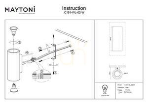PARMA wall lamp C191-WL-02-W Maytoni small 4