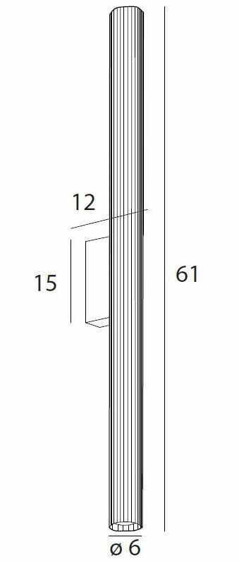 Show Wall Light Max Light Fayette W0365 Black 61 cm 12W 3000K IP44 Wall Light Max Light Fayette W0365 Black 61 cm 12W 3000K IP44