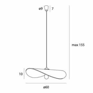Pendant Light Max Light PAN P0585 White Felt 60 cm small 4