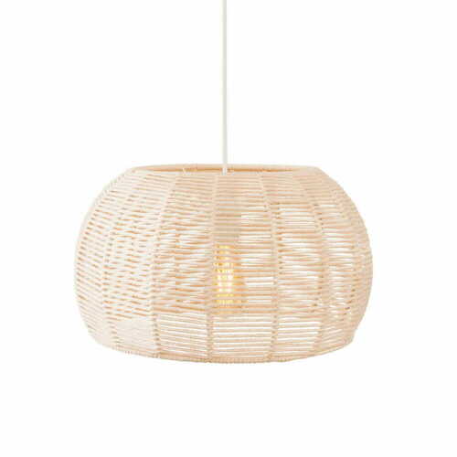 Check Pendant Light Max Light Praslin P0583 White Cotton 39 cm