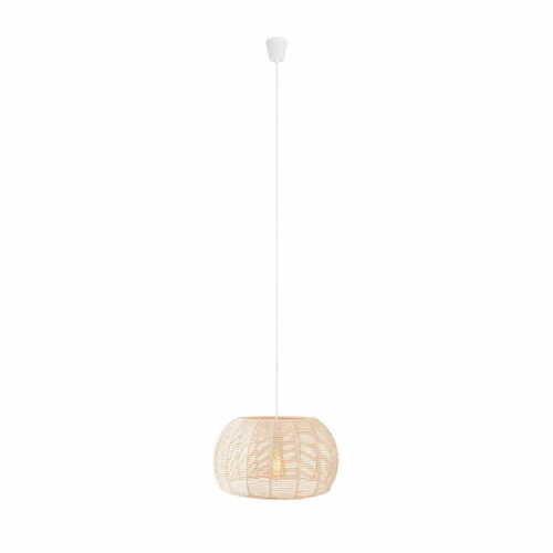 Check Pendant Light Max Light Praslin P0583 White Cotton 39 cm