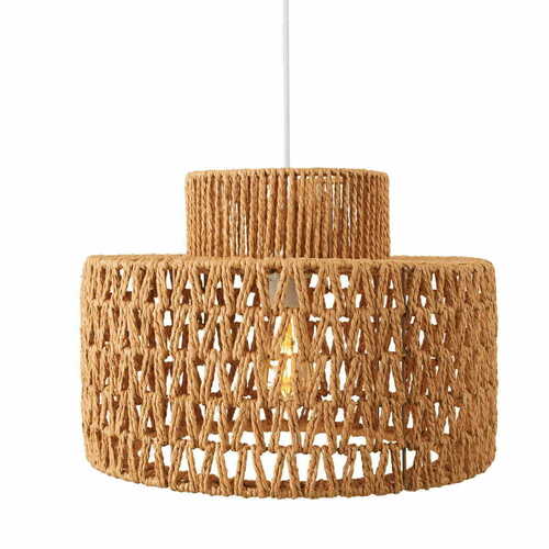 Check Pendant Light Max Light Raffle P0587 White Woven Paper 40 cm