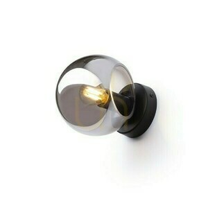 Surface-mounted Solaris wall lamp Tinted glass/Black 230 V Led E14 7 W. small 2