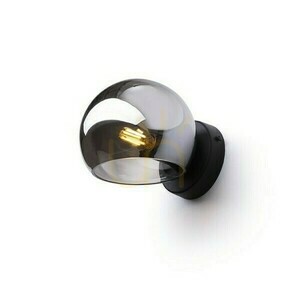 Surface-mounted Solaris wall lamp Tinted glass/Black 230 V Led E14 7 W. small 0