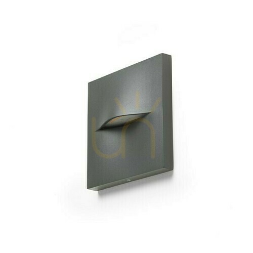 Check BOBO SQ outdoor wall light, anthracite, LED 3 W, 3000 K, IP65