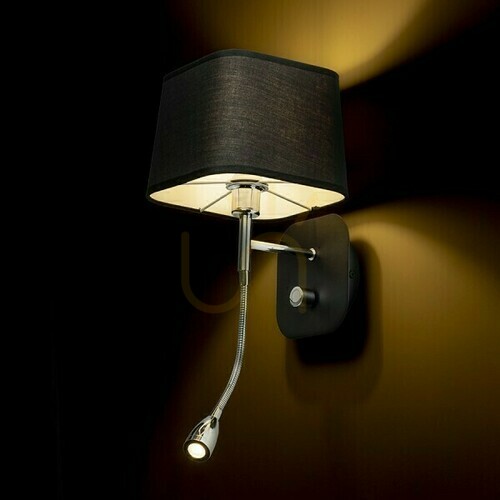 Check Wall lamp Perth wall lamp With Led Reflector Black/Black Chrome 230 V E14 7+3 W 30° 3000 K