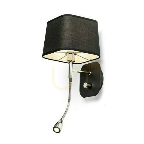 Check Wall lamp Perth wall lamp With Led Reflector Black/Black Chrome 230 V E14 7+3 W 30° 3000 K