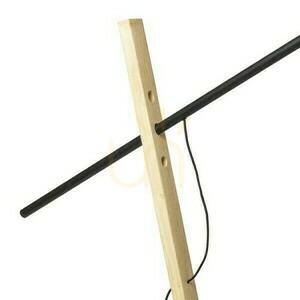 Dante Floor Standing Lamp Black Wood 230 V Led E27 15 W. small 4