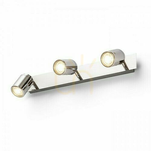 Check Wall lamp Dublin Iii Surface mounted chrome 230 V Gu10 3x9 W Ip44