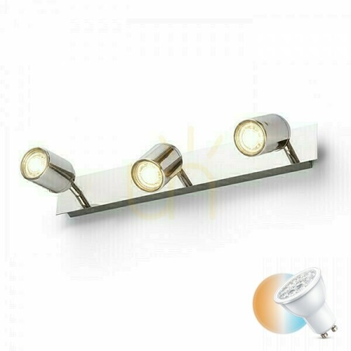 Check Wall lamp Dublin Iii Surface mounted chrome 230 V Gu10 3x9 W Ip44