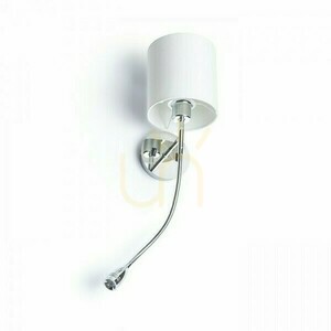 Wall lamp Versina With Lampshade White Chrome 230 V Led E27 15+3 W 25° 3000 K small 1