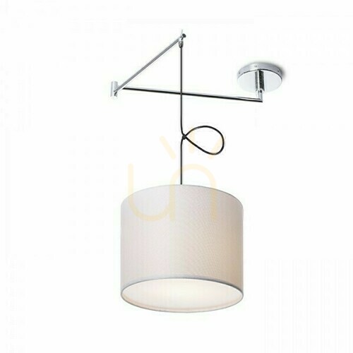 Check Wall lamp Broadway Pendant with Swivel White Chrome 230 V Led E27 15 W.