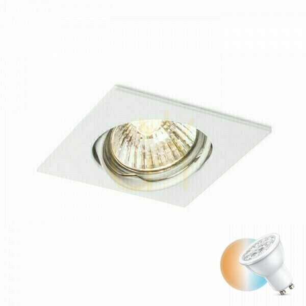 Recessed ceiling luminaire Topic Sq Directional White Matte 230 V Gu10 50 W.