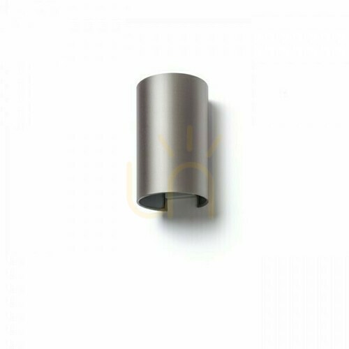 Check Rendl RON W 15/25 wall light, Monaco dove grey/silver PVC, E27 15 W