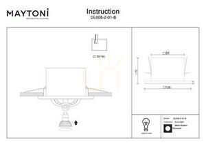 METAL MODERN recessed luminaire DL008-2-01-B Maytoni small 6