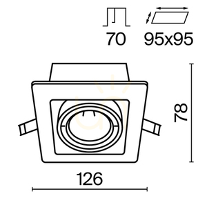 METAL MODERN recessed luminaire DL008-2-01-B Maytoni small 9