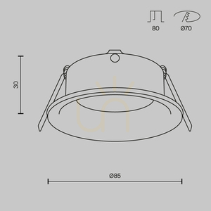 SLIM recessed luminaire DL027-2-01B Maytoni small 8