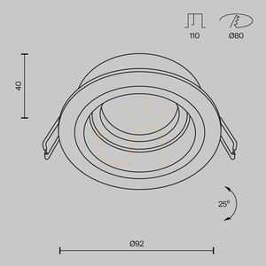 ATOM recessed luminaire DL025-2-01W Maytoni small 7