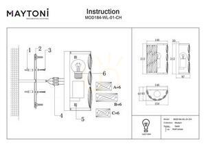 GELID wall lamp MOD184-WL-01-CH Maytoni small 5