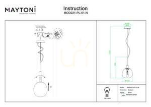 ERICH pendant lamp MOD221-PL-01-N Maytoni small 6