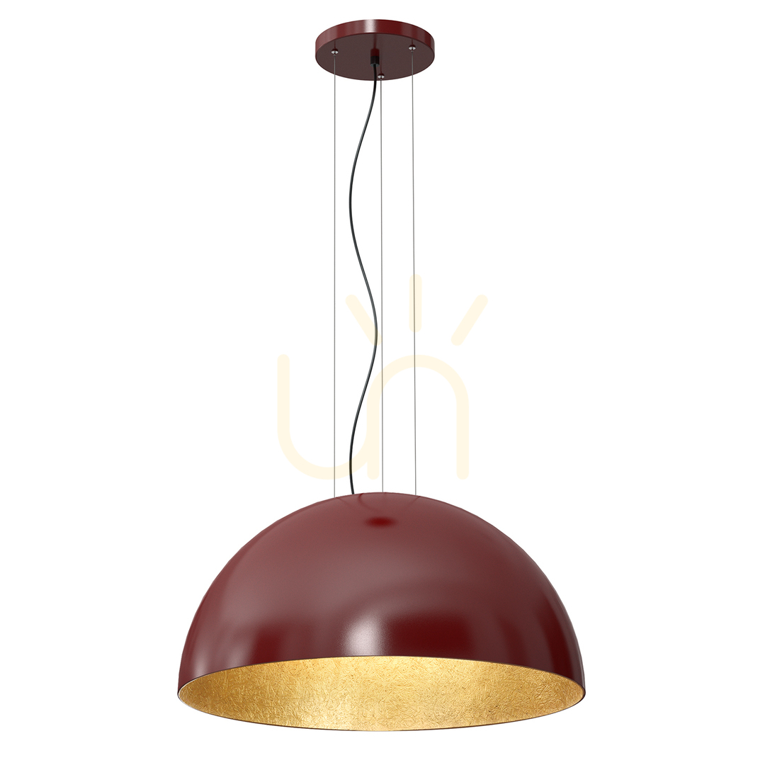 Compo 1/2 Bool Chandelier ( Dia 600) Burgundy/Gold 1