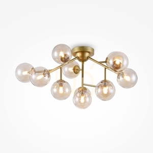 Maytoni Dallas MOD545PL-12G gold ceiling light, 12×G9, 60 cm small 0