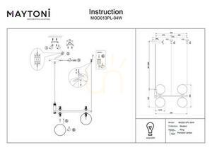RING pendant lamp MOD013PL-04W Maytoni small 2