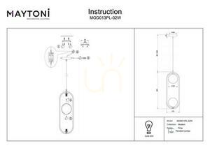 RING pendant lamp MOD013PL-02W Maytoni small 3