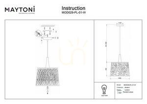 LANTERN pendant lamp MOD029-PL-01-W Maytoni small 5