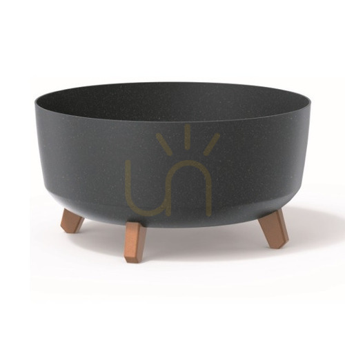 Check Gracia Low Eco Wood-anthracite frost-proof pot 14.3 L