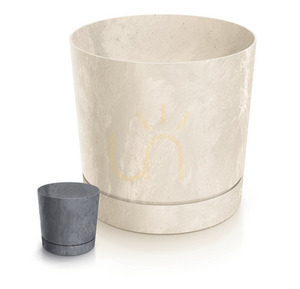 TUBO P BETON EFFECT frost resistant flowerpot - concrete 14.5 L small 2