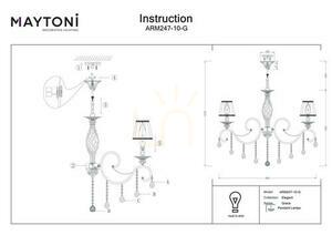 GRACE chandelier ARM247-10-G Maytoni small 5
