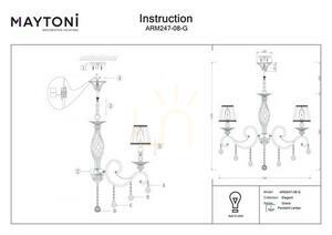GRACE chandelier ARM247-08-G Maytoni small 7
