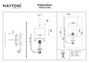 VITTORIA wall lamp H005WL-01BG Maytoni small 2