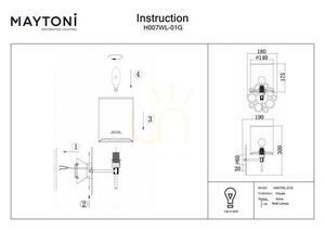 ANNA wall lamp H007WL-01G Maytoni small 2