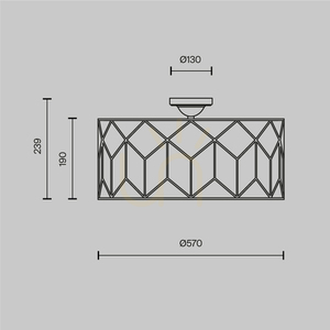 Plafond MESSINA H223-PL-05-G Maytoni small 5