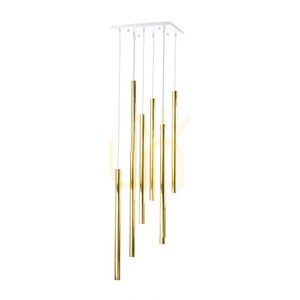 Pendant Light Antigo Akadi 8 Polished Brass White 8892 small 0
