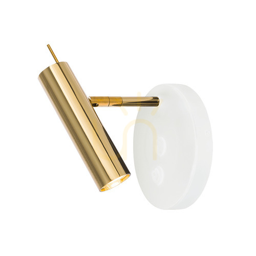 Check Wall Light Antigo Amos Polished Brass White MR11 LED 8906
