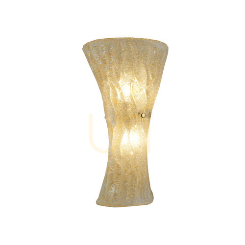 Check Wall Light Antigo Button 2-Light Polished Brass Gold Glass 38 cm 8170