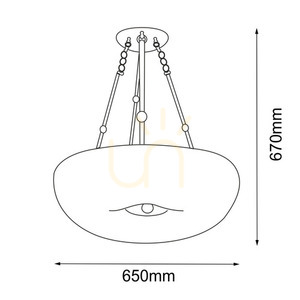 Pendant Light Antigo Button 65 Polished Brass 6-Light 8174 small 1
