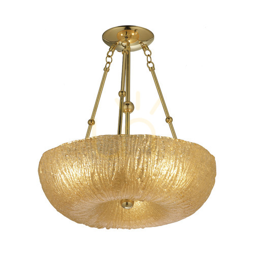 Check Pendant Light Antigo Button 65 Polished Brass 6-Light 8174